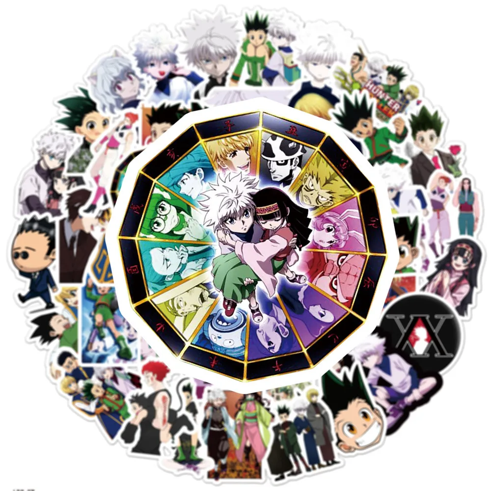 10/30/50個 新品 ‌ HUNTER×HUNTER グラフィティステッカー DIY ギター冷蔵庫電話ラップトップウォーターカップスケートボード防水ステッカー