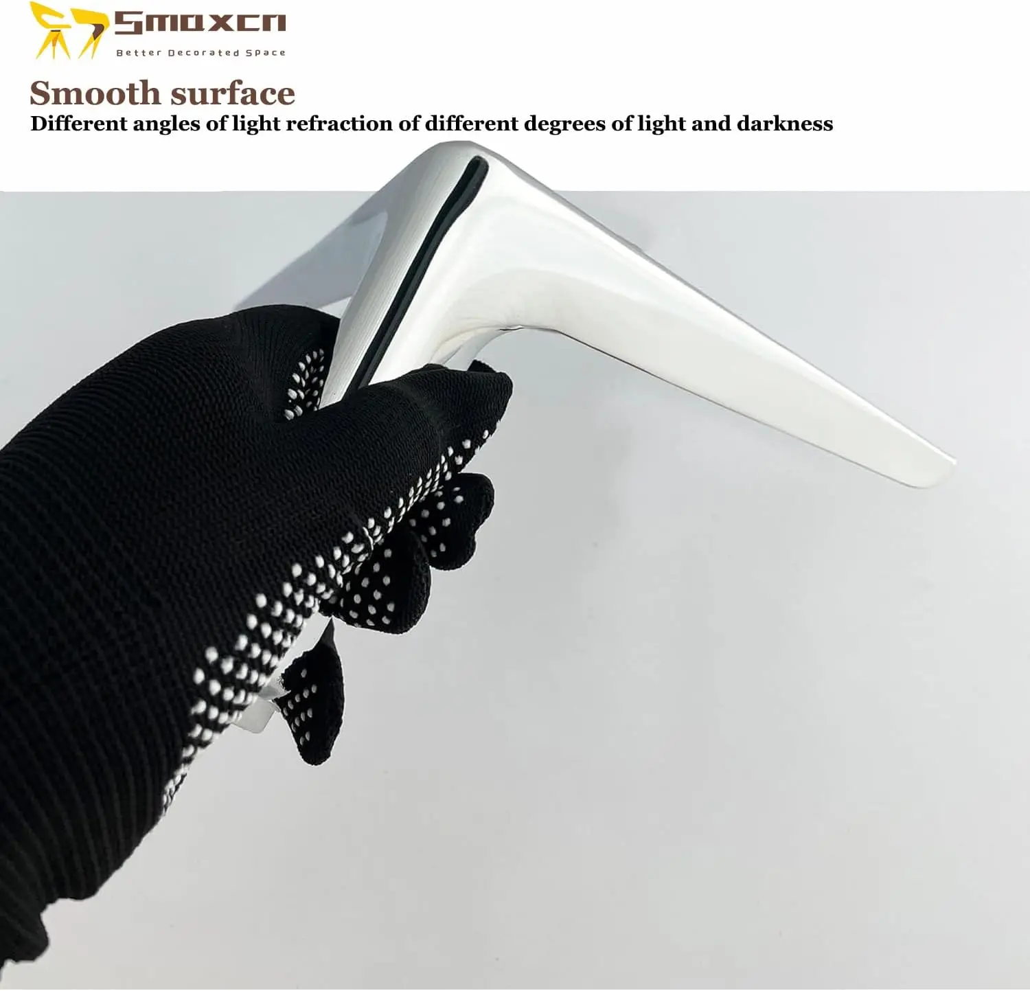 مجموعة أرجل أثاث معدنية فضية لامعة مقاس 4.7 بوصة/12 سم مكونة من 4 قطع، سهلة التركيب، مناسبة للأرائك والخزانة والخزائن والمو #6