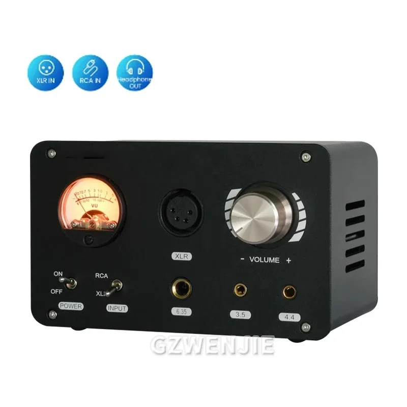 

Fully Balanced HIFI Headphone Amplifier 600Ω Driver Balanced Output TPA6120A Professional Grade Headphone Amplifier VU Table