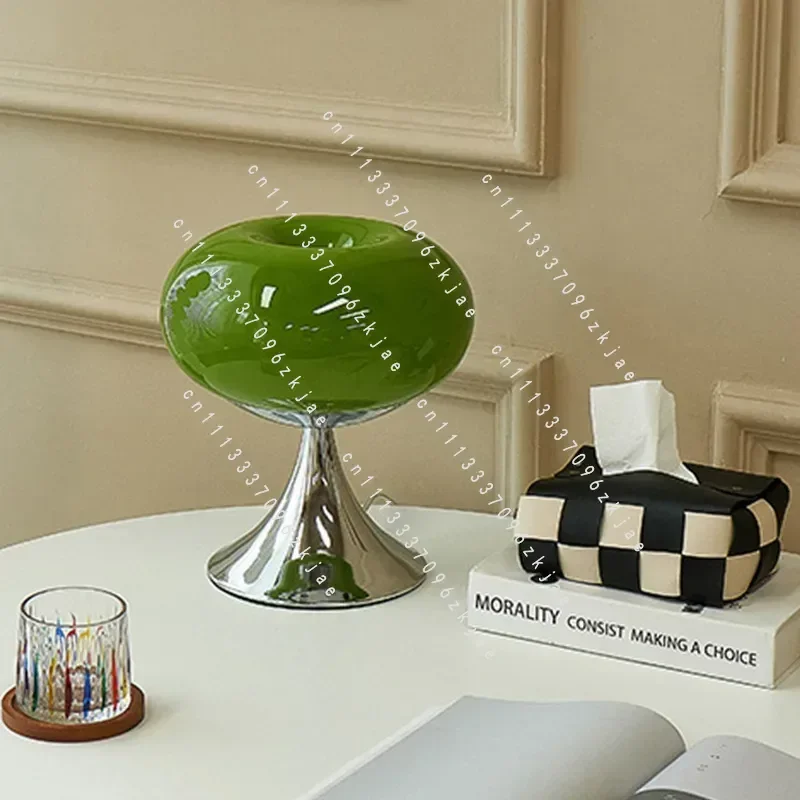 

Bauhaus Cream Wind Table Lamp Modern LED Green Table Lamp for Living Room Vintage Glass Atmosphere Table Light