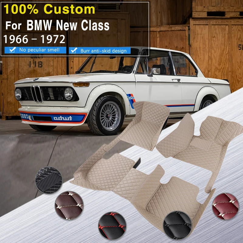 

Автомобильный напольный коврик для BMW New Class Neue klase 2002ti 1966 ~ 1972 седан, водонепроницаемые напольные коврики, автомобильные аксессуары 1500 1600 1800 2000