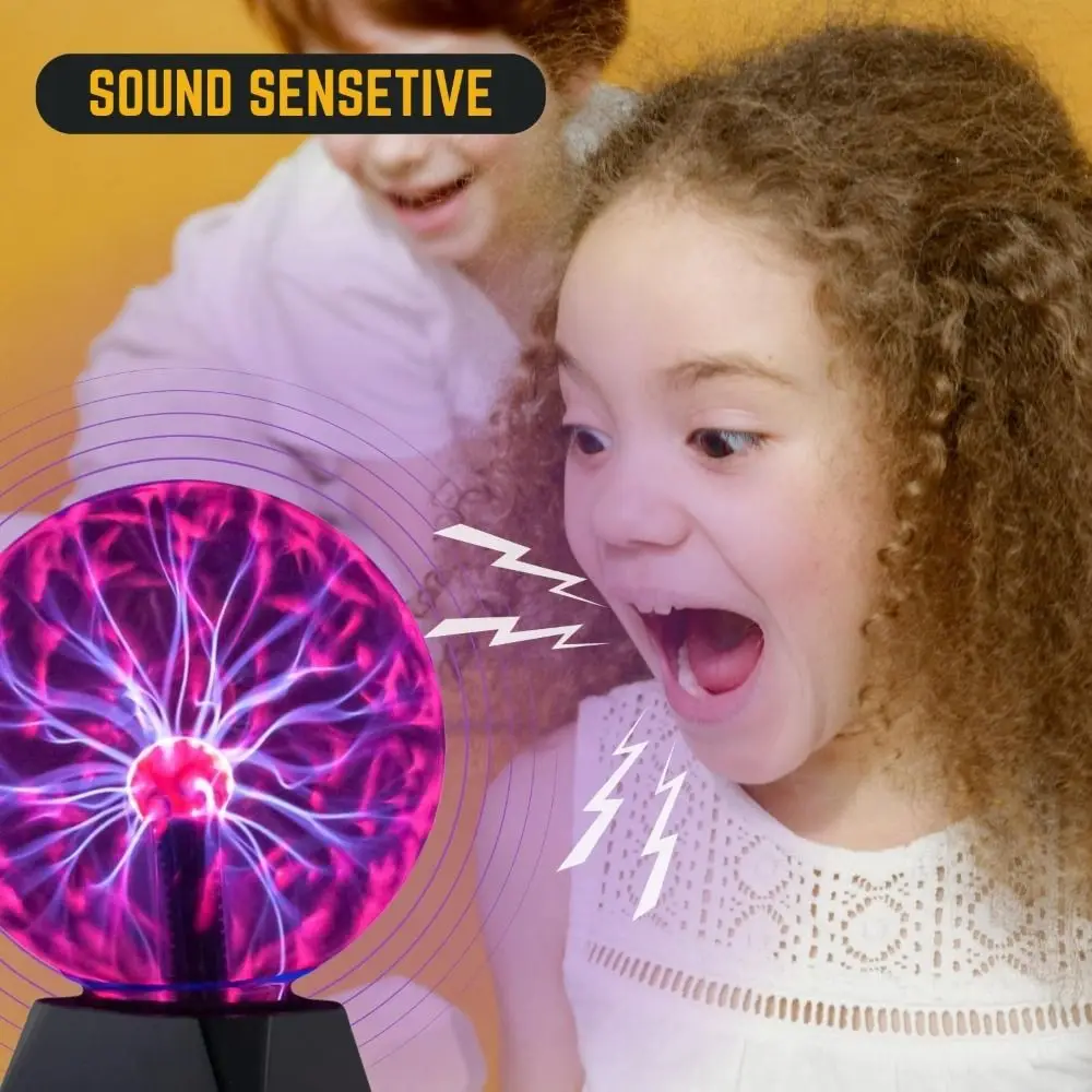 Novelty Touch Magic Plasma Ball Lamp Sound Control Sensitive LED Night Light LED 5/6/8in Plasma Light Party