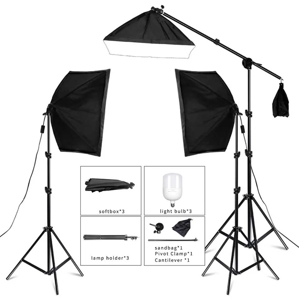 Professional Softbox Lighting Kit for Photography Studio