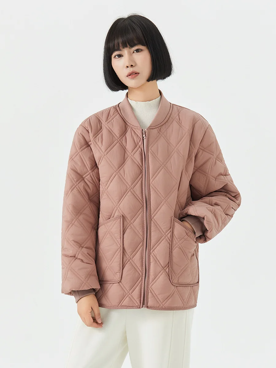 الفرنسية Argyle سترة قطن للنساء الخريف الشتاء بلون سستة رشاقته السترات عادية موضة بسيطة الإناث معطف دافئ #5