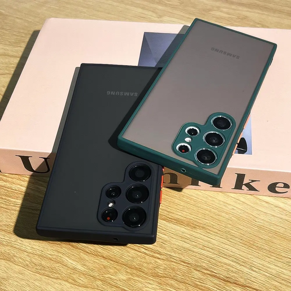 삼성 갤럭시 S25 S24 S23 S21 S20 FE S25 S24 S23 S22 울트라 S10 S9 플러스 노트 20 10용 충격 방지 무광 투명 케이스