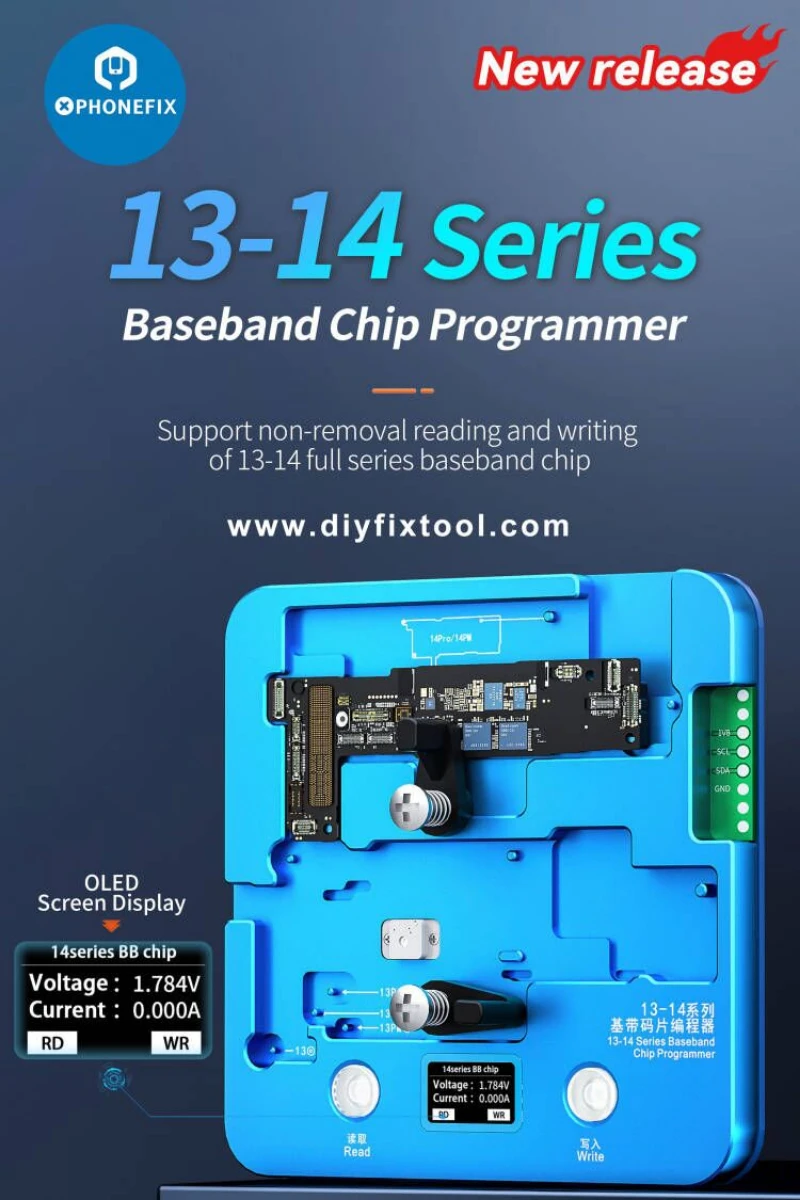 

JC X-14 Series Baseband Chip Non-removal Programmer Intel Qualcomm Logic Baseband EEPROM Chip Data Module Read Write Repair