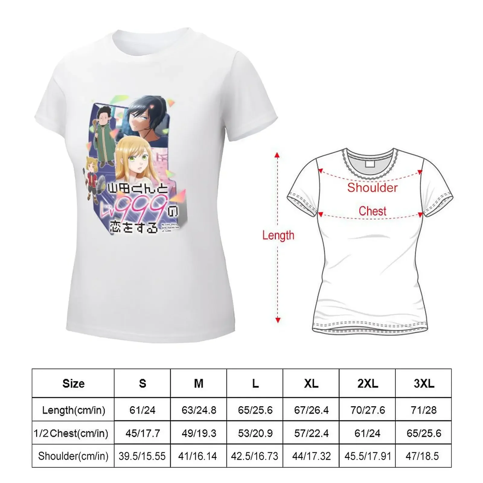 My Love Story with Yamada-kun at Lv999 T-shirt summer tops Aesthetic clothing Women t-shirts