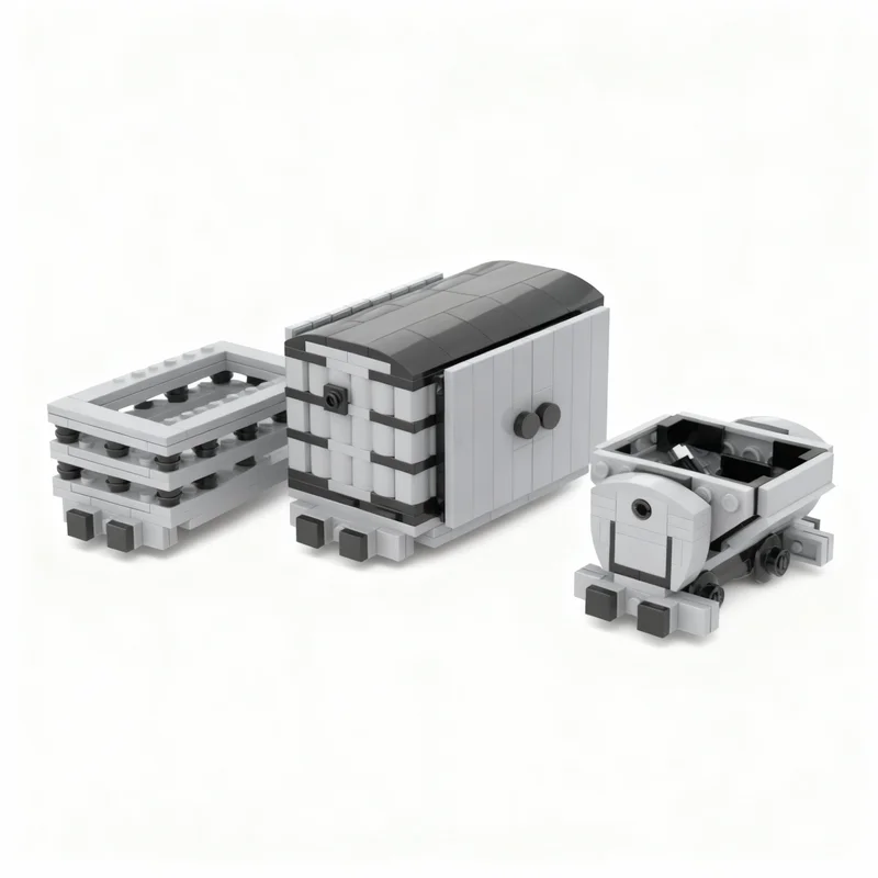 

362pcs MOC Narrow Gauge Rolling Stock 2 Train Model Building Blocks Construction Toy Christmas Gifts DIY Creative Idea Education