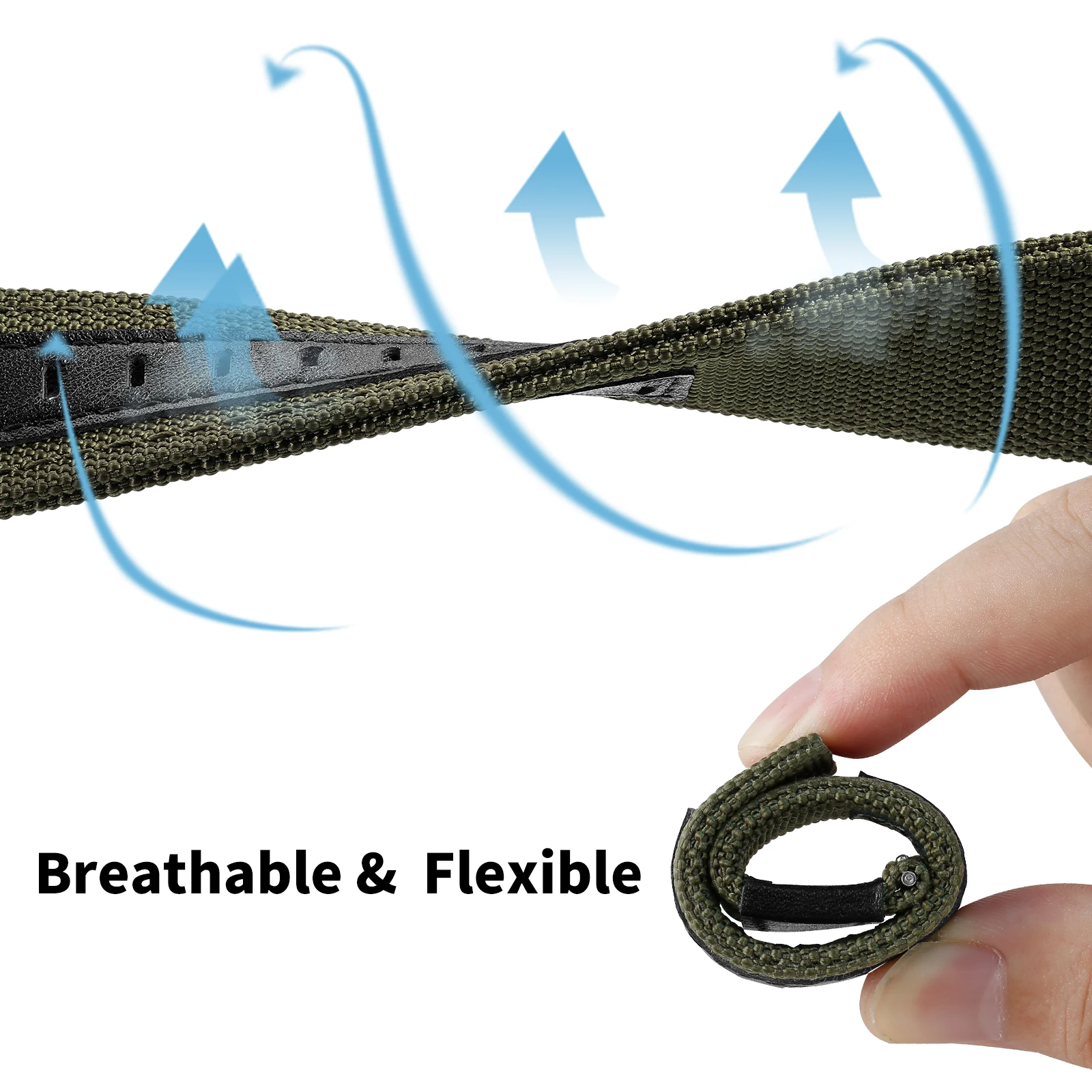 BERNY 20/22 mm Nylon-Uhrenarmband, atmungsaktiv, Sport-Uhrenarmbänder, gewebtes Nylon-Armband, Haltbarkeit, Stahlschnalle, werkzeugloses Uhrenarmband – Detail 14
