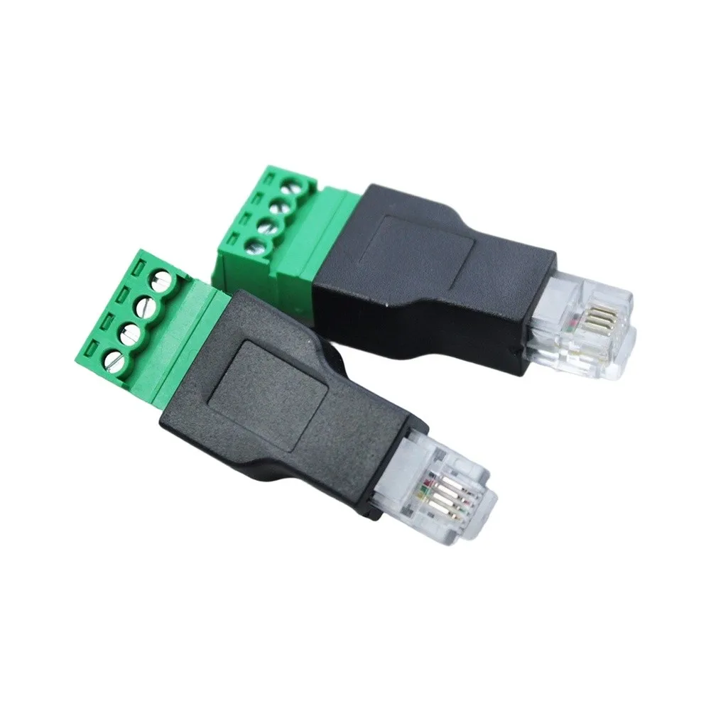 For Home Networking RJ11 To 4-Pin Adapter RJ11 To 4PIN Adapter Connectors RJ12 Terminal Block No Soldering Required