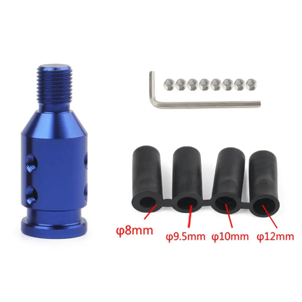 Aluminum Universal Shift knob Shifter Adapter for BMW / Mini Non Threaded Shifters M10x1.5, Blue