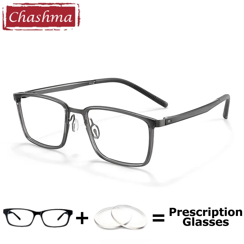 

Chashma Men Ultra Thin Light Optical Glasses Frame TR90 Titanium Prescription Lenses High End Blue Ray Block Photochromic Glass
