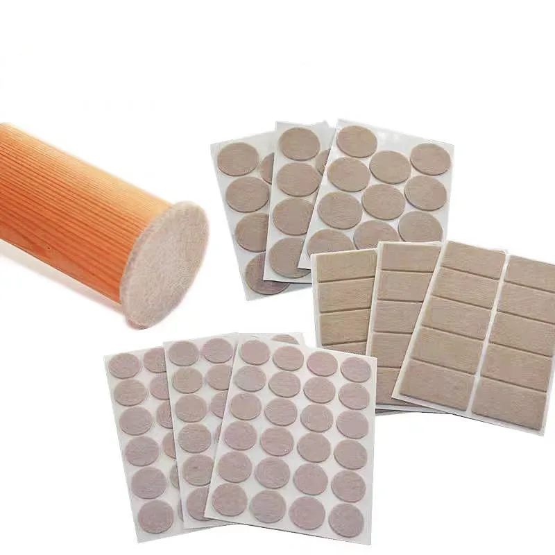 3-72Pcs Felt Chair Leg Pads 3mm Thick Floor Scratch Protector Mat Mute Non-slip Self Adhesive DIY Furniture Accessories