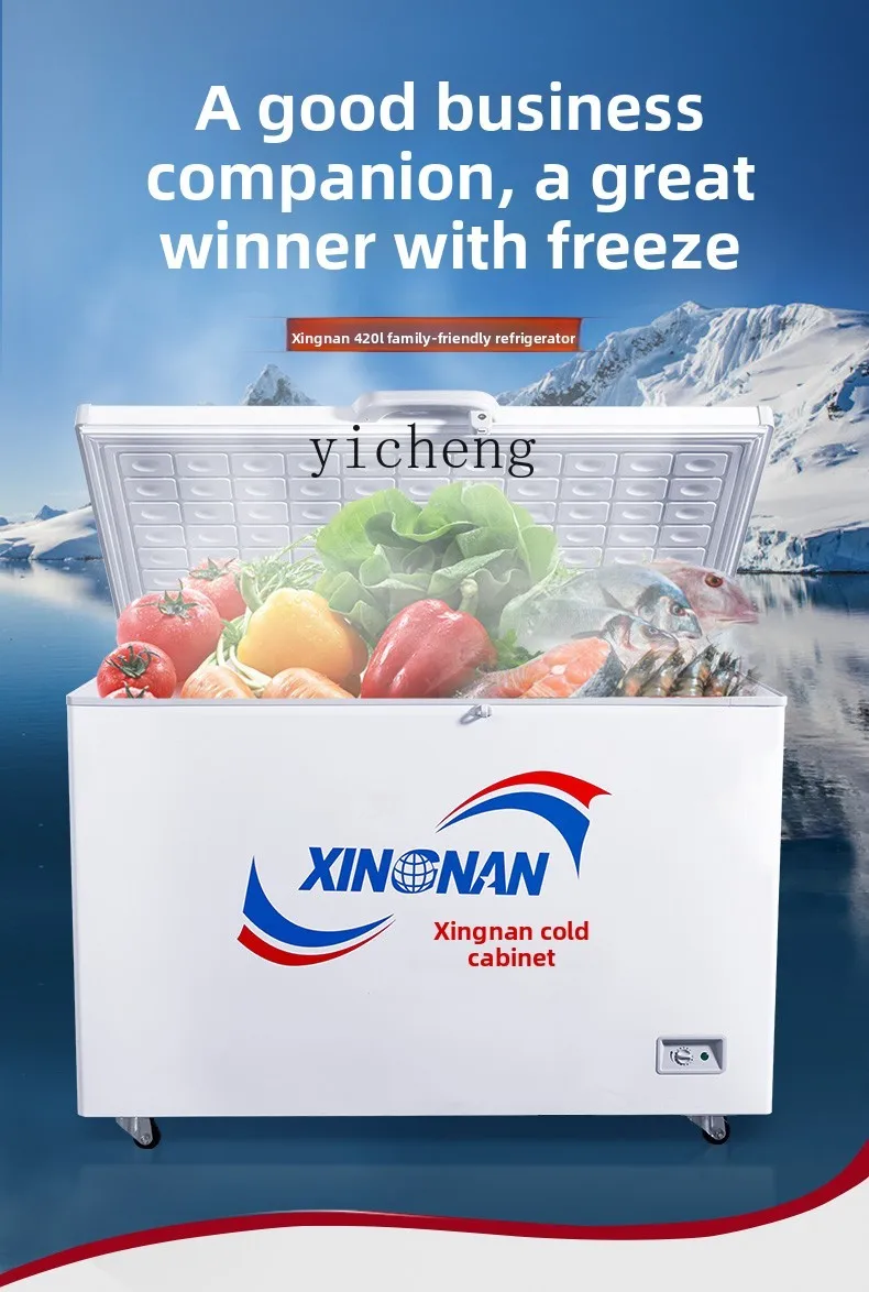 ZZ horizontal single temperature commercial freezer large capacity refrigerated frozen top door cabinet