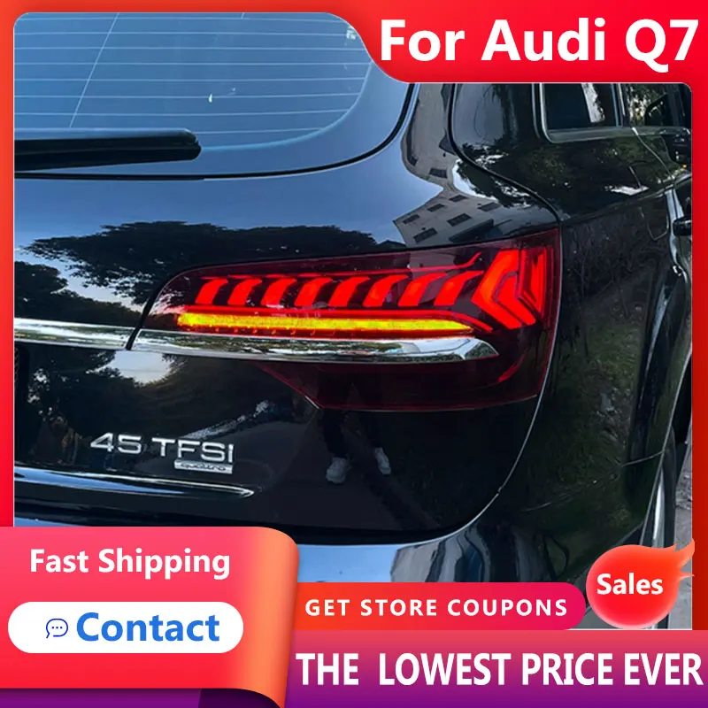 

Автомобильные фары для Audi Q7 2006-2015, светодиодный ная Автомобильная задняя фара в сборе, обновление 2022, новейший дизайн, динамическая сигнальная лампа, инструмент, аксессуары