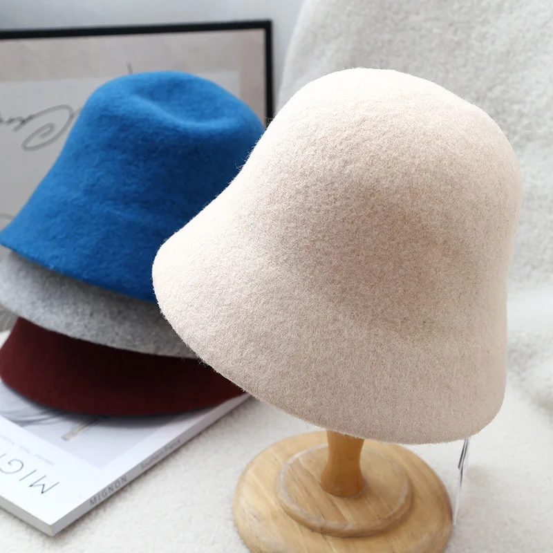 

Bucket Hat Women Winter Wool Felt Warm Accessory For Autumn Outdoor Climb Cycling Luxury