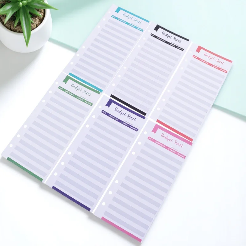 

12 шт., бюджетные листы, трекер расходов для личного использования, переплет, планировщик денежного бюджета, бумажный финансовый органайзер, карта