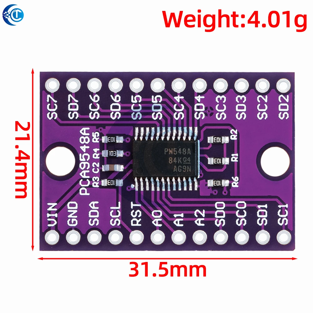 TCA9548 TCA9548A 1 à 8 I2C 8 canaux IIC multiplexeur multicanal Module de dérivation pour carte d'extension de développement Arduino