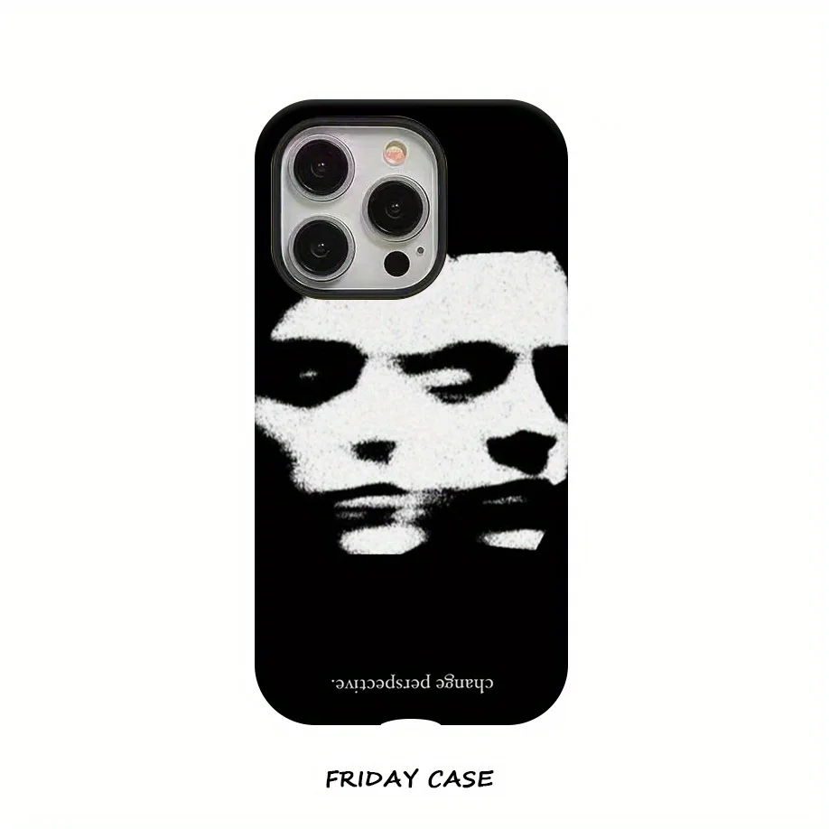 

Phone Case for iPhone 16 15 14 13 12 11 X XS XR XSMAX 7 8 Pro Max Plus Luxury Unique Design Black Double-layer Back Cover