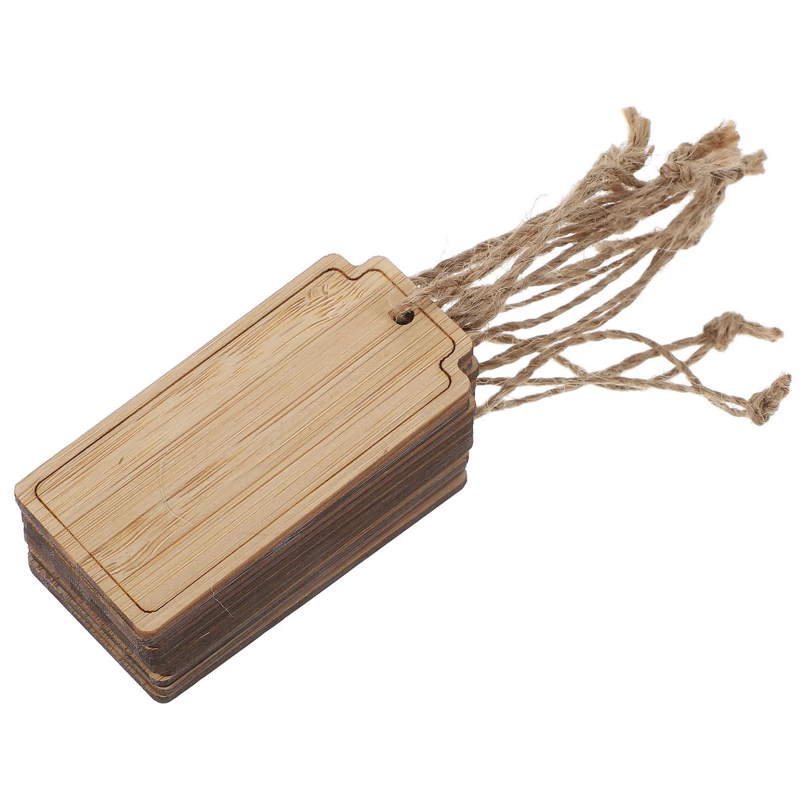 

10 Pcs Bamboo Small Hang Tag Tree Tags Greenhouse Sign Seedling Plant Vintage Potted Plants Signs Garden Khaki Flower Name