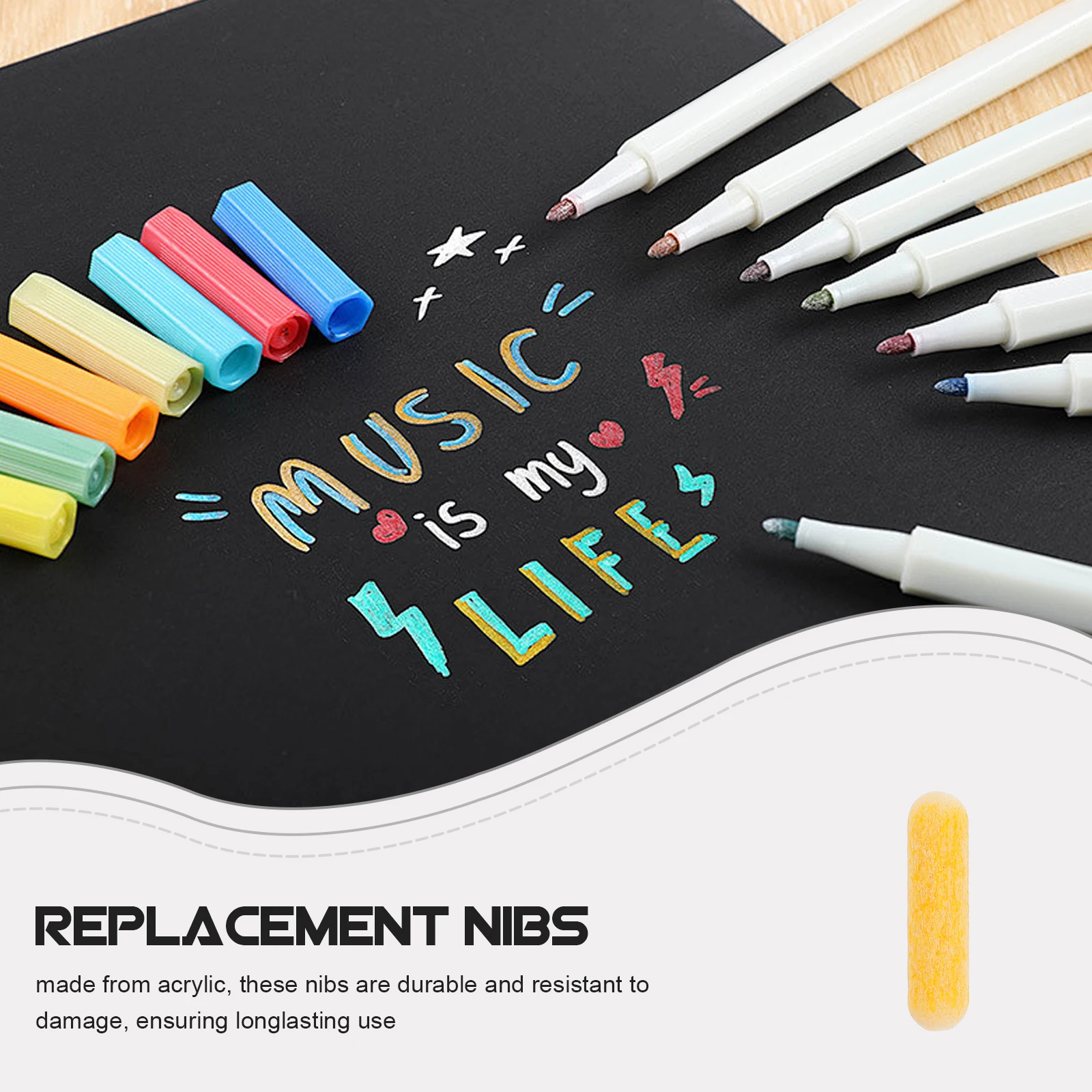 

10pcs Paint Marker Replacement Nibs 8Mm Small Nylon Tips For Detailed Painting Repair Fine Durable Refill Nibs