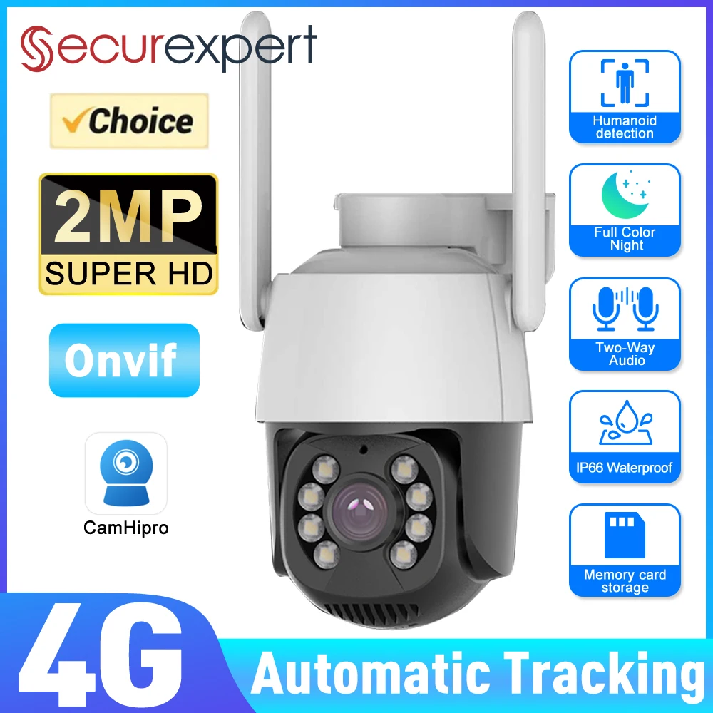 

2MP 4G Outdoor HD PTZ IP Speed Dome Camera Auto Tracking Video Surveillance Camera CCTV Two Way Audio Support Onvif 2.4 protocol