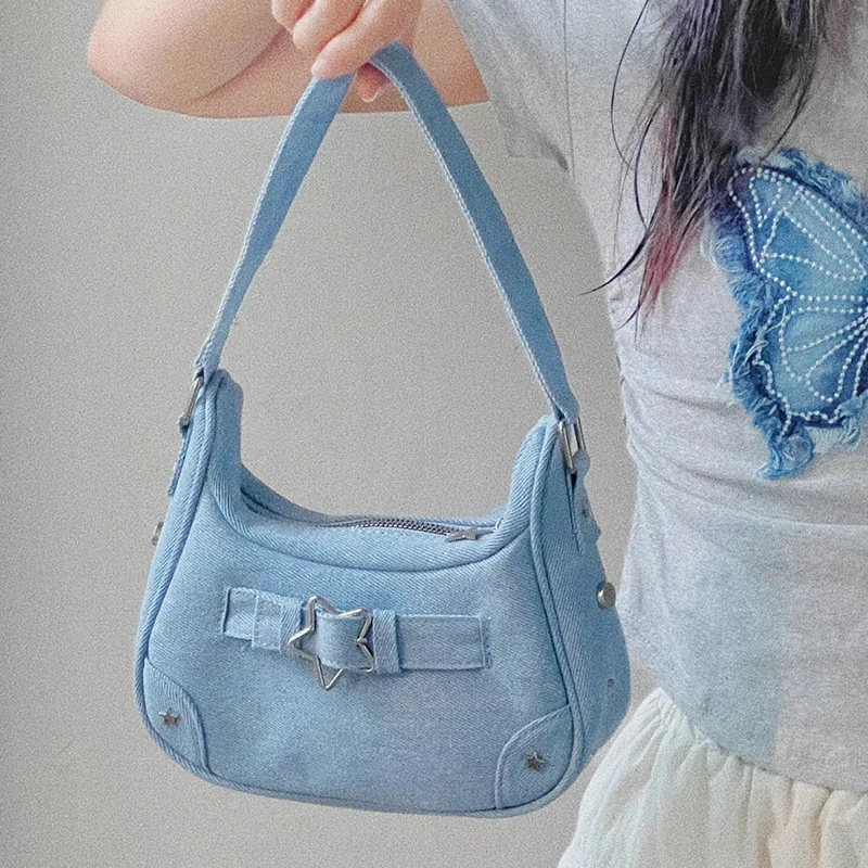 

Fashion Star Buckle Shoulder Bag Lightwieght Durable Women's Bag Underarm Handbag Women Bags For Shopping Outdoor Dating Gift