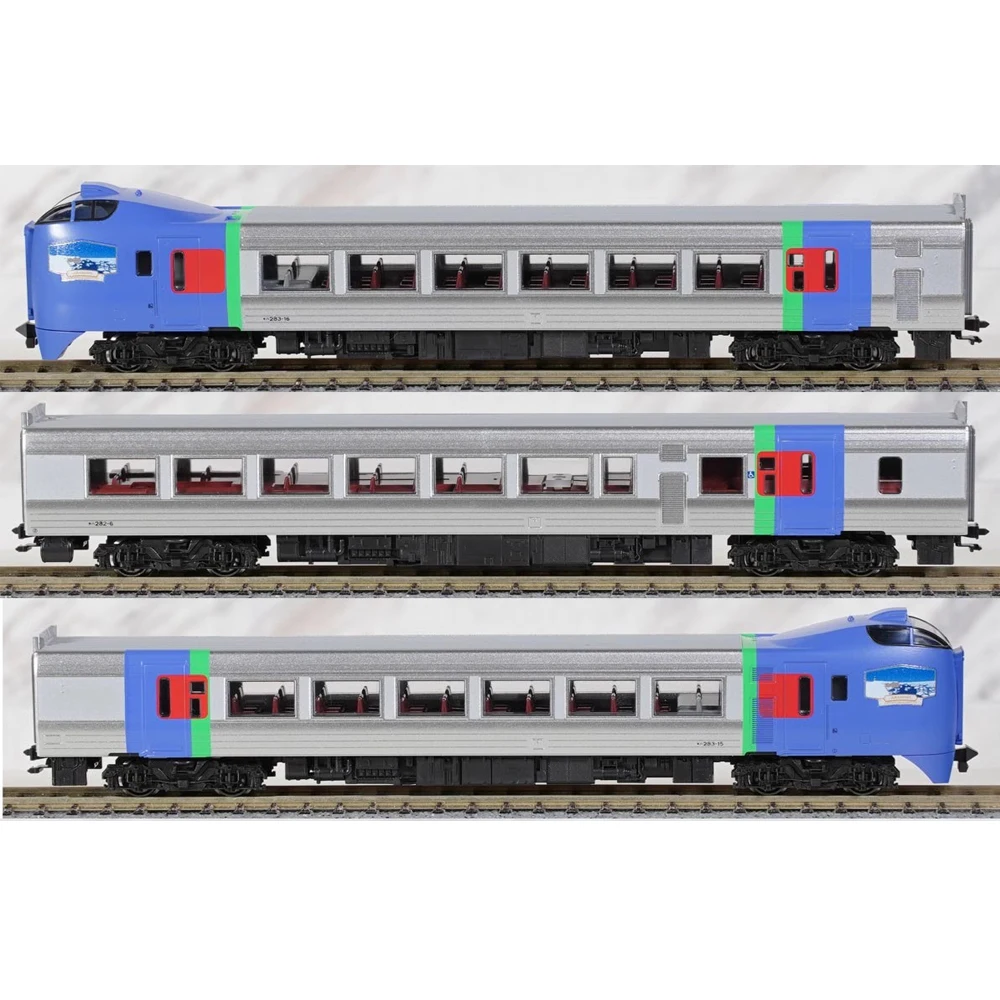 KATO-tren de juguete tipo N 1/160, serie 10-1894/1895 283, coche neumático, nieve pesada, doble potencia, juego de tren de 7 secciones, juguete para regalo para niño