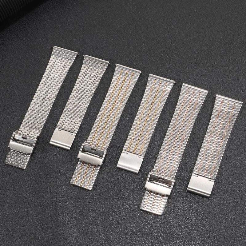 

For LonginesTISSOT Casio Citizen watchband Quick Release Thin Stainless steel metal Strap men's women's 18mm 20mm 22mm bracelet