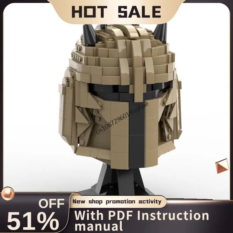 

New 706Pcs Famous Star Battle Movie Moc Armorer Helmet Model Custom Puzzles Diy Creative Ideas Kid Toys Birthday Christmas Gifts