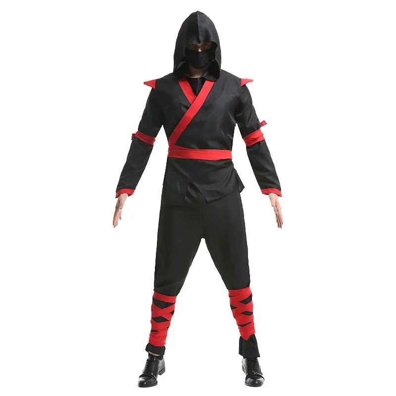 

Black Japan Martial Arts Ninja Cosplay Costumes Suit For Men Adult Purim Halloween Party Fancy Dress Japanese Ninja Costume