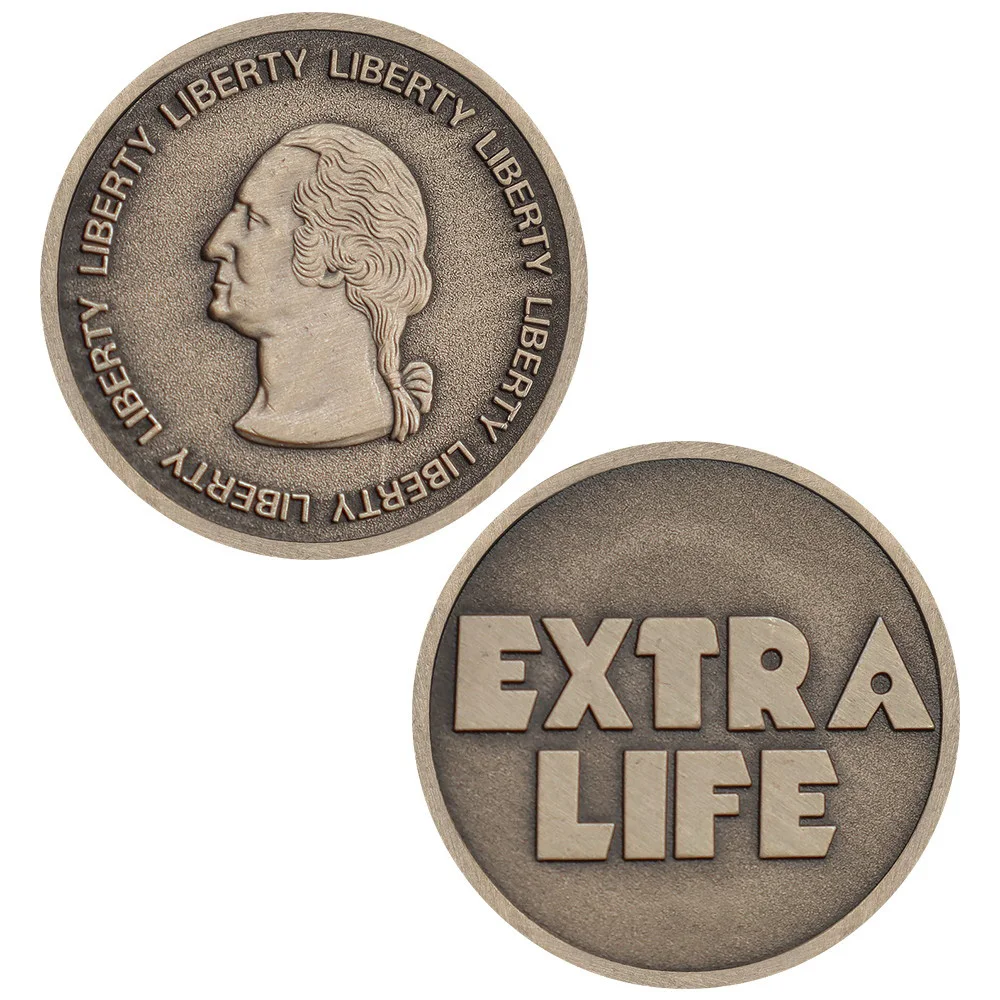5 قطعة لاعب جاهز واحد اضافية الحياة العملات التجارية الربع تأثيري الدعامة تذكارية عملة عطلة هدايا الحفلات للعائلات