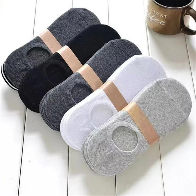 5/10/20 paar dunne ademende herensokken, antislip zachte polyester katoenen sokken, casual zakelijke enkelbootsokken, maat EU38-45