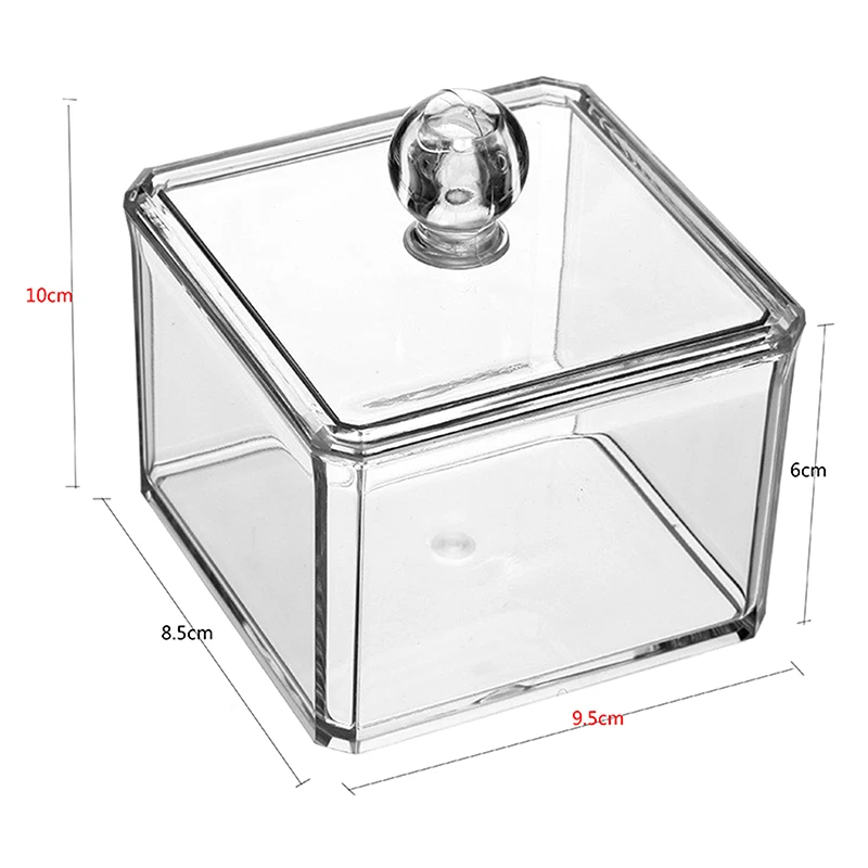 Acrylic Stackable Storage Box Dustproof Makeup Cotton Pads Cotton Swabs Dispenser Desktop Cosmetic Jewelry Cases Organizer