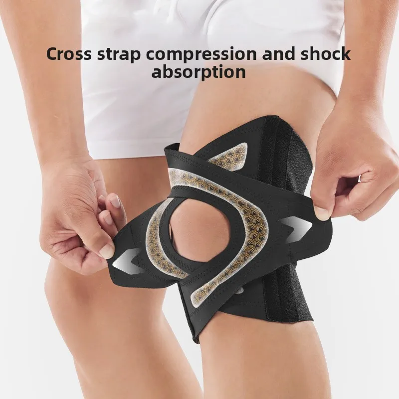 Meniscus Knee Pad Brace for Running Exercise with Spring Support Breathable Compression Patella Knee Joint Fixed Protector