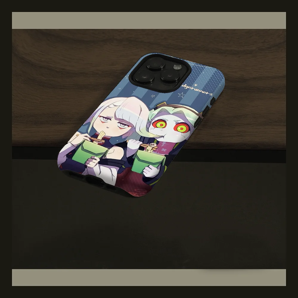 E-Edgerunners L-Lucy y R-Rebecca Eating funda de teléfono película Shell para IPhone 16 15 14 13 12 11 Pro Max Plus