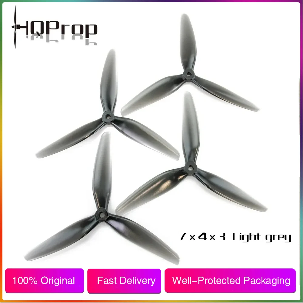 2pairs HQprop HQ 7X4X3 7040 Propeller 7*4 3-Blade Prop CW & CCW for RC FPV Freestyle 7inch Long Range Drones DIY Parts