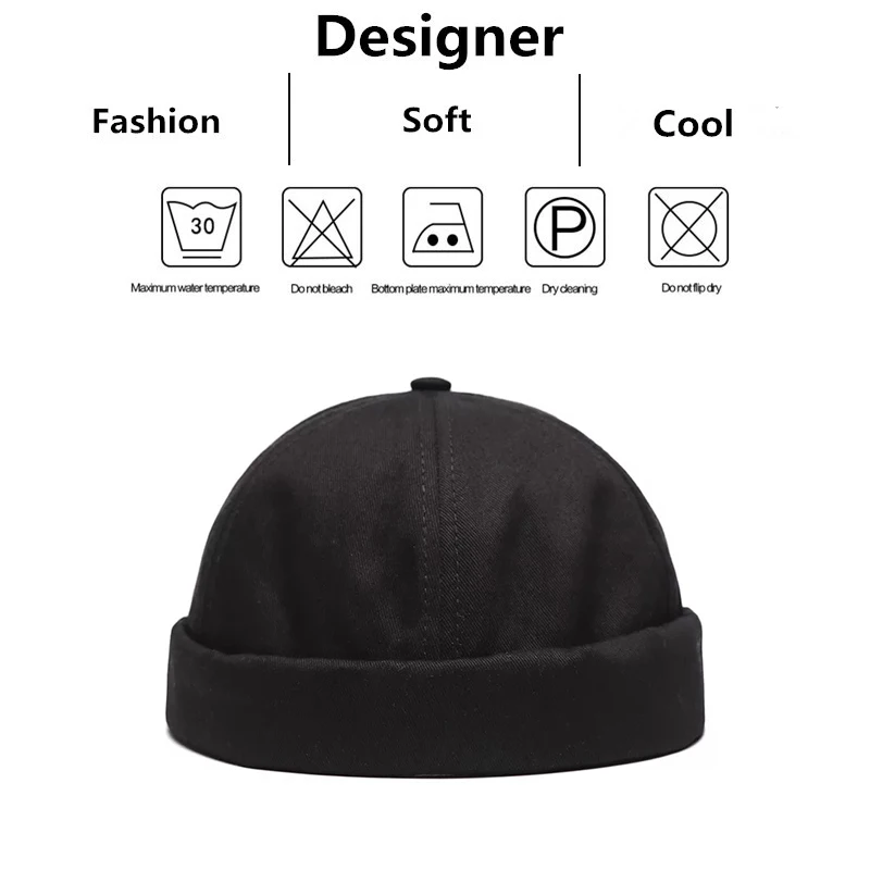 Men Solid Color Landlord Caps Spring and Autumn Melon Skin Hats Literary Hip Hop Hat Painter Cap