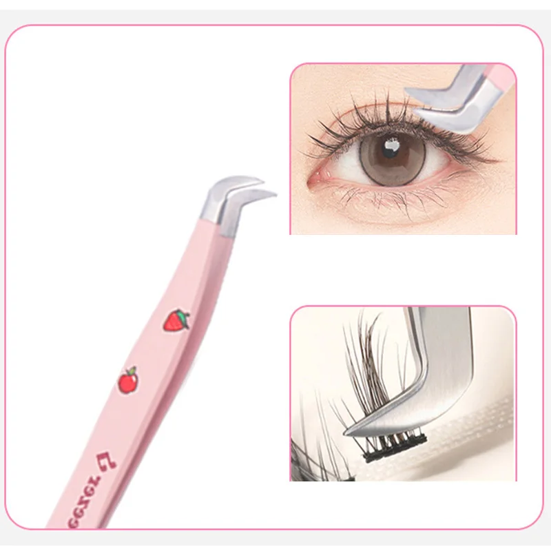 مجموعة ملاقط رموش اصطناعية ، وصلات رموش مزيفة ، حجم حذاء مشبك ، رسم دقيق لطلاء الأظافر والحاجب ، ملقط ، أدوات مكياج ، 6 *