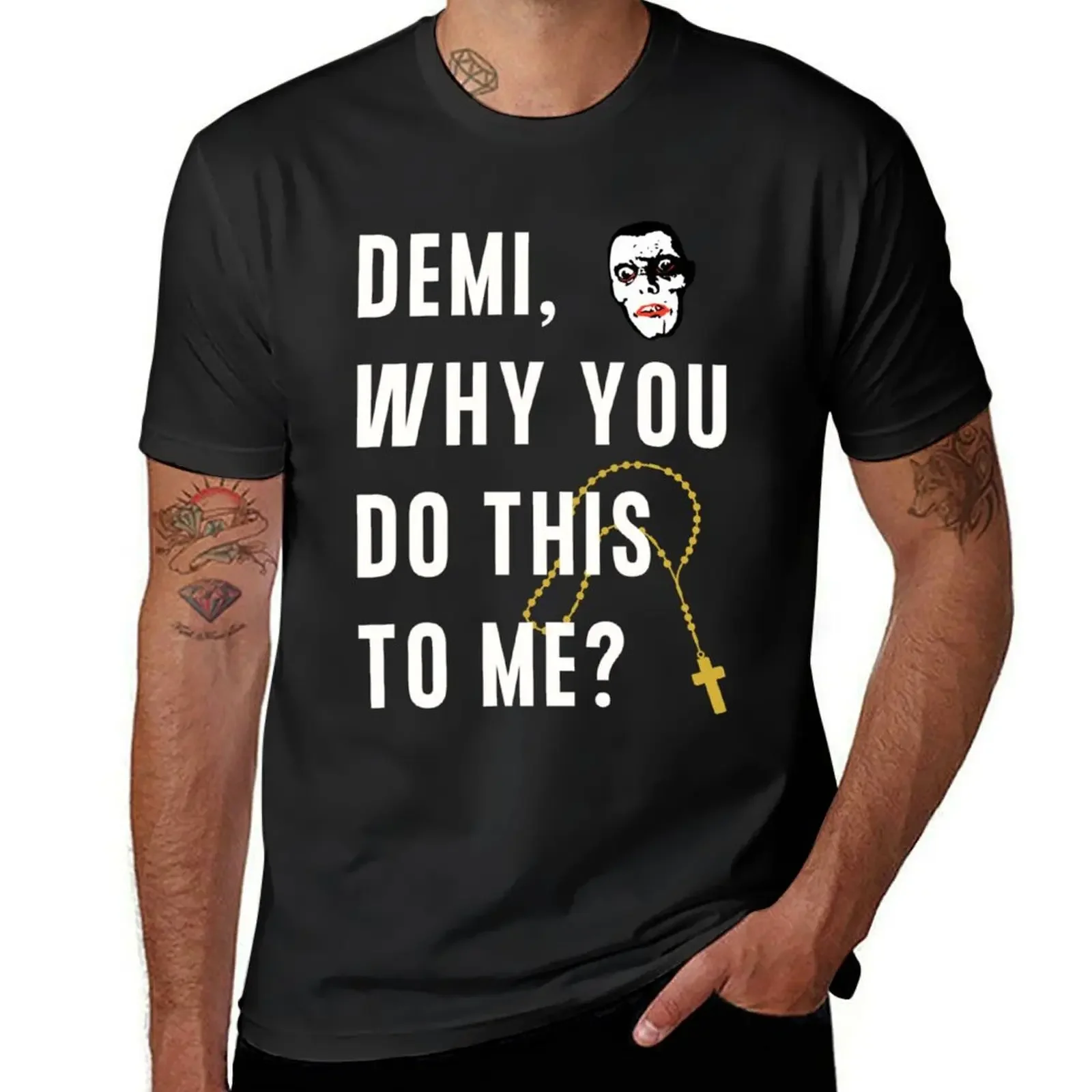 Demi, Why did you do this to me - Mother Karras Classic T-Shirt blue archive plus sizes street wear black t shirts for men