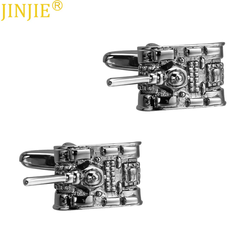 New Tank Shape Metal Cufflinks for Cool Men French Shirt Cuff Button Sleeve Nails Cufflinks Husband Men Gift High Quality