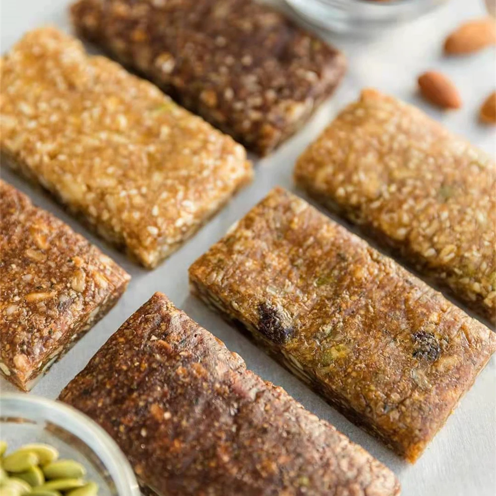 Cacau holandês em pó, amendoim, amêndoas, manteiga, máquina extrusora automática de barra de proteína, eletricidade e compressor de ar, lanches 100