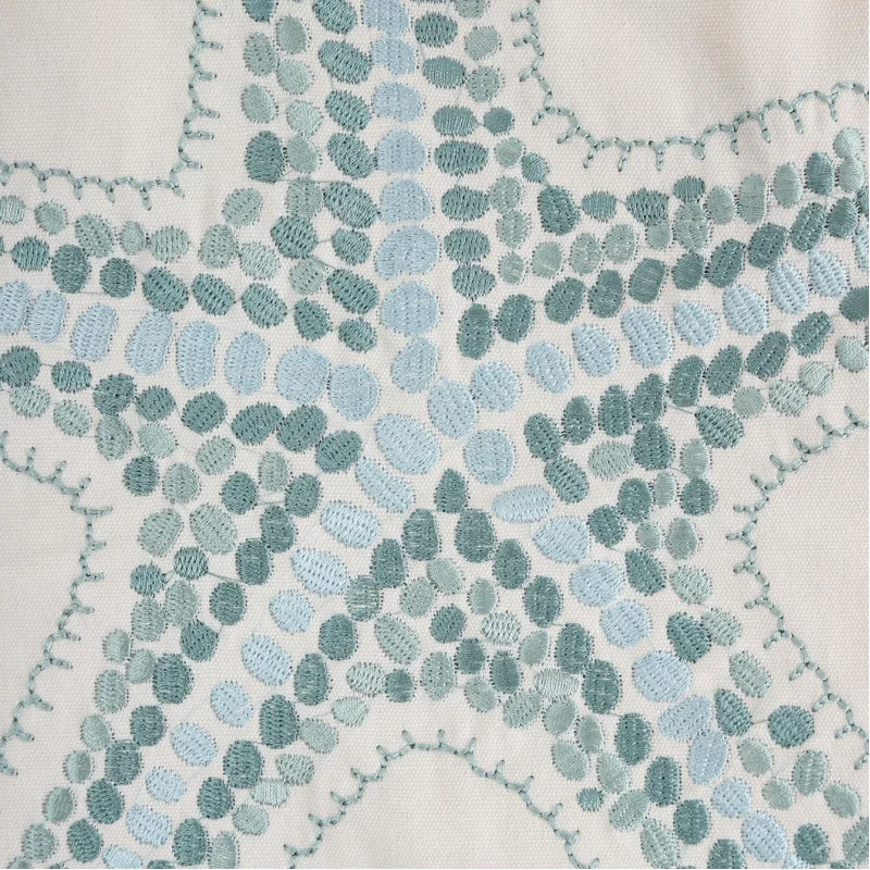 Decorative Starfish Embroidered Throw Pillow Covers for Sofa Bed Car Home Decorative Cushion Cases 18x18 Inch Soft Comfortable