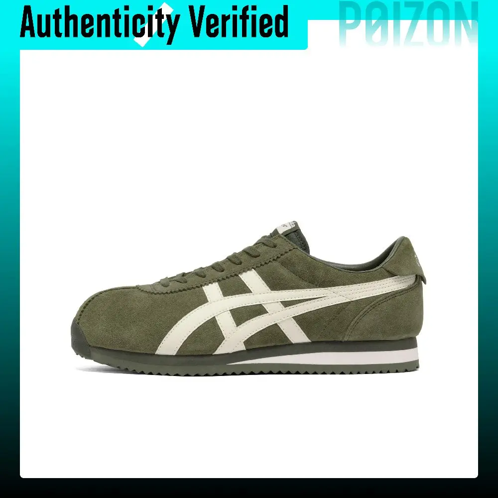 Onitsuka Tiger CORSAIR Cow Split Leather Low top Casual Shoes Unisex Green 1183C555-300