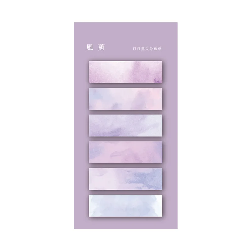 Gradient Convenience Stickers Loose Leaf Index Stickers Stickiness Handwritten Tear Off Labels Small Strip Marking Memo Pad