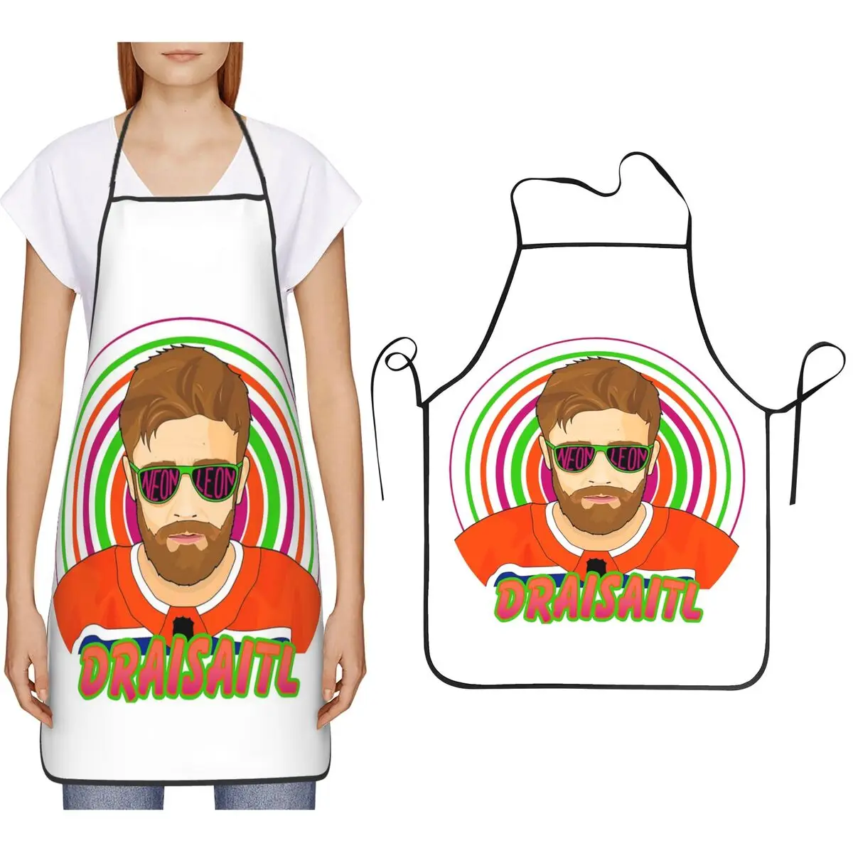 إدمونتون أويلرز ليون درايسايتل مريلة الشيف الطبخ الخبز Tablier بلا أكمام مريلة تنظيف المطبخ بينافور للنساء الرجال اللوحة