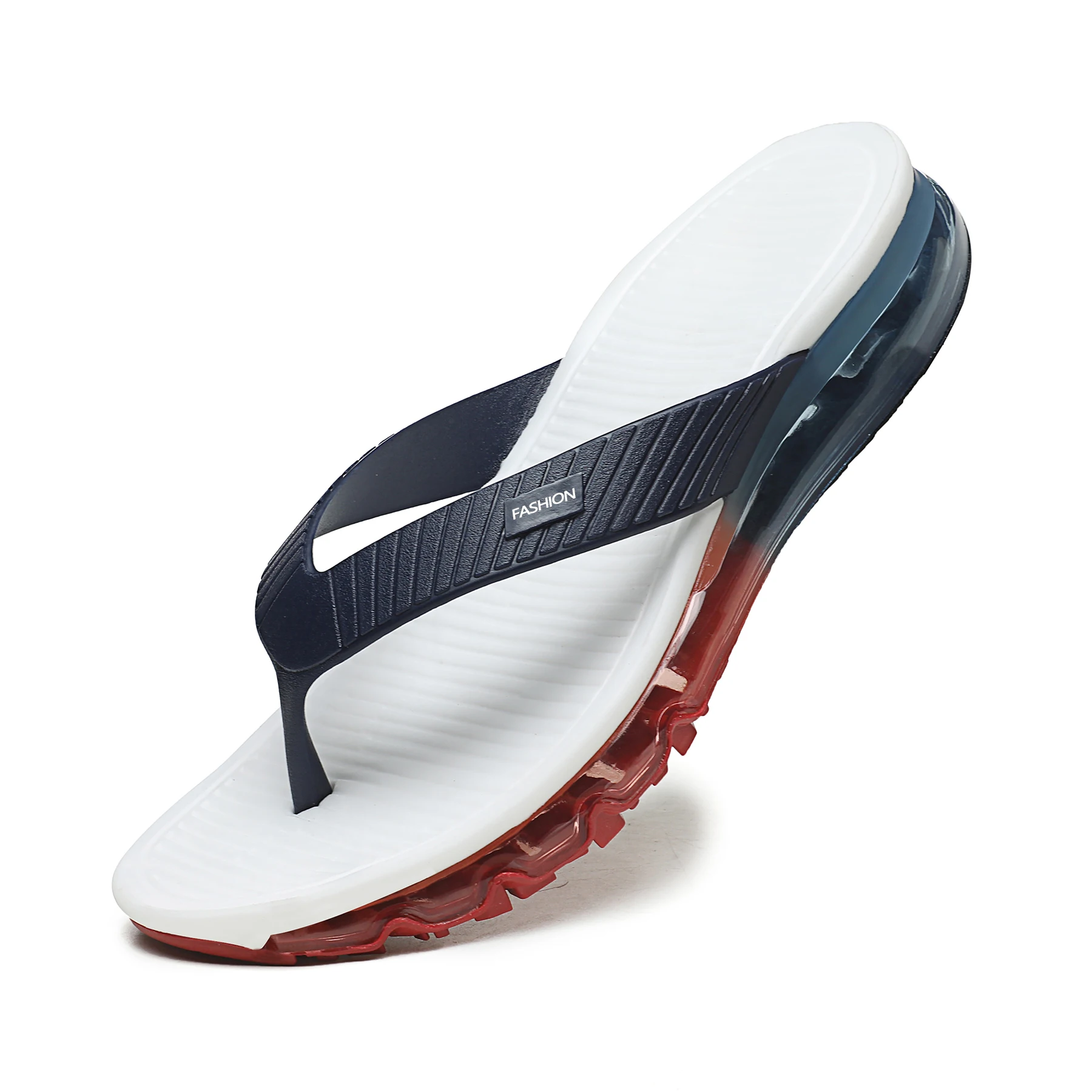 Men's Summer Outdoor Anti-slip Sandals Slippers Breathable Lazy Toe Casual Beach Slippers Fashionable Korean Style Air Cushion