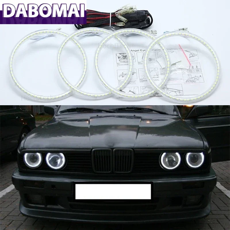 DRL Daytime Running Lights for BMW E30 E32 E34 Smd Led Angel Eyes Kit Excellent Ultra Bright Illumination