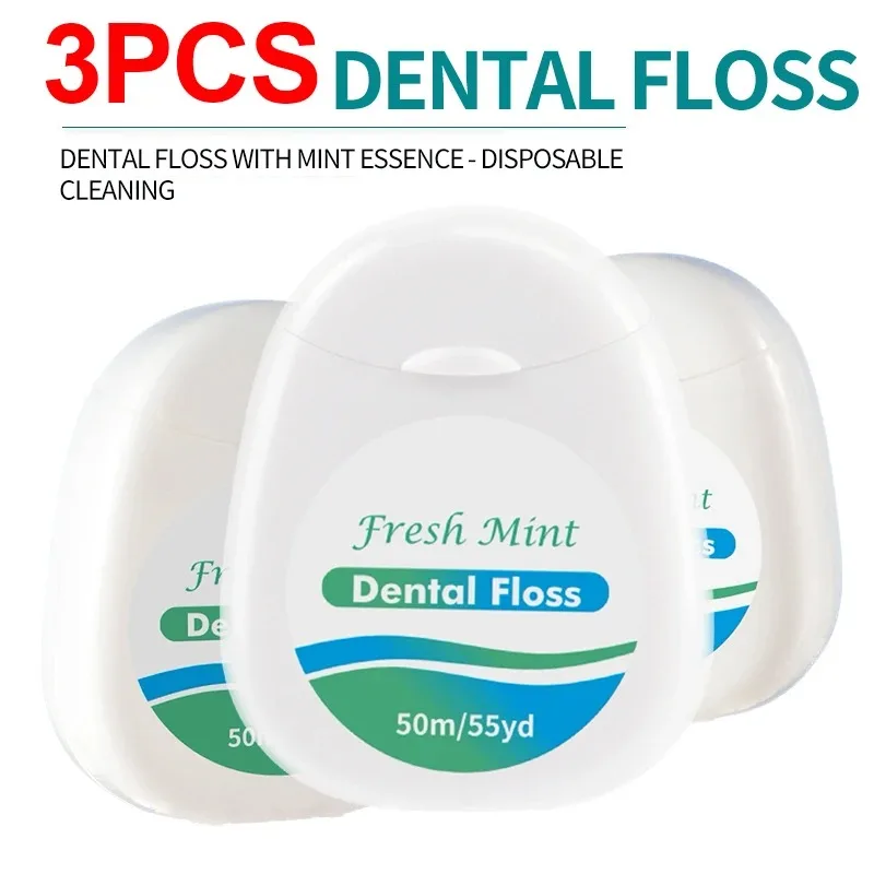 1/3/6/12Pcs White Box Dental Floss Roll Set Essential Oral Hygiene Tools for Adults, Includes Interdental Brushes Home Daily Use