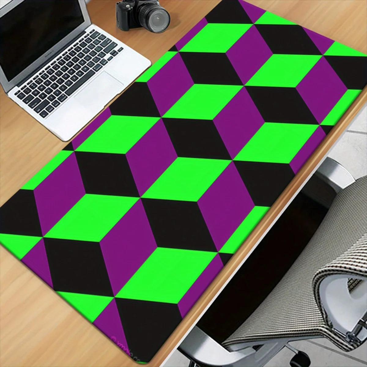 Brand Hex Green HD Printed Desk Pad, Iron Art XXL Mouse Mat, Multi Functional Gaming Keyboard Mousepad, Office PC Gamer Desk Mat